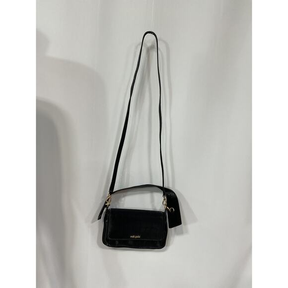 Cult Gaia 'Damara' Black Leather Shoulder Bag Size OS - Picture 2 of 4